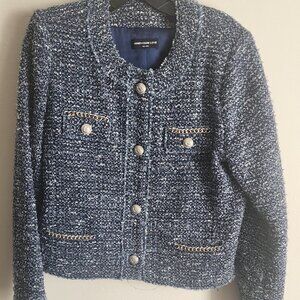 Generation Love Kristen Indigo Tweed Jacket-Med-EUC